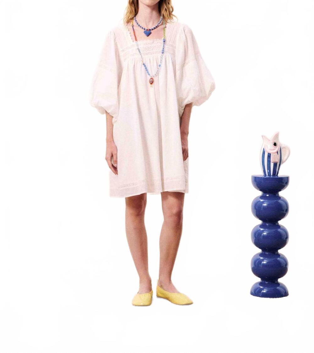 NEW FRNCH lorelei mini dress in creme